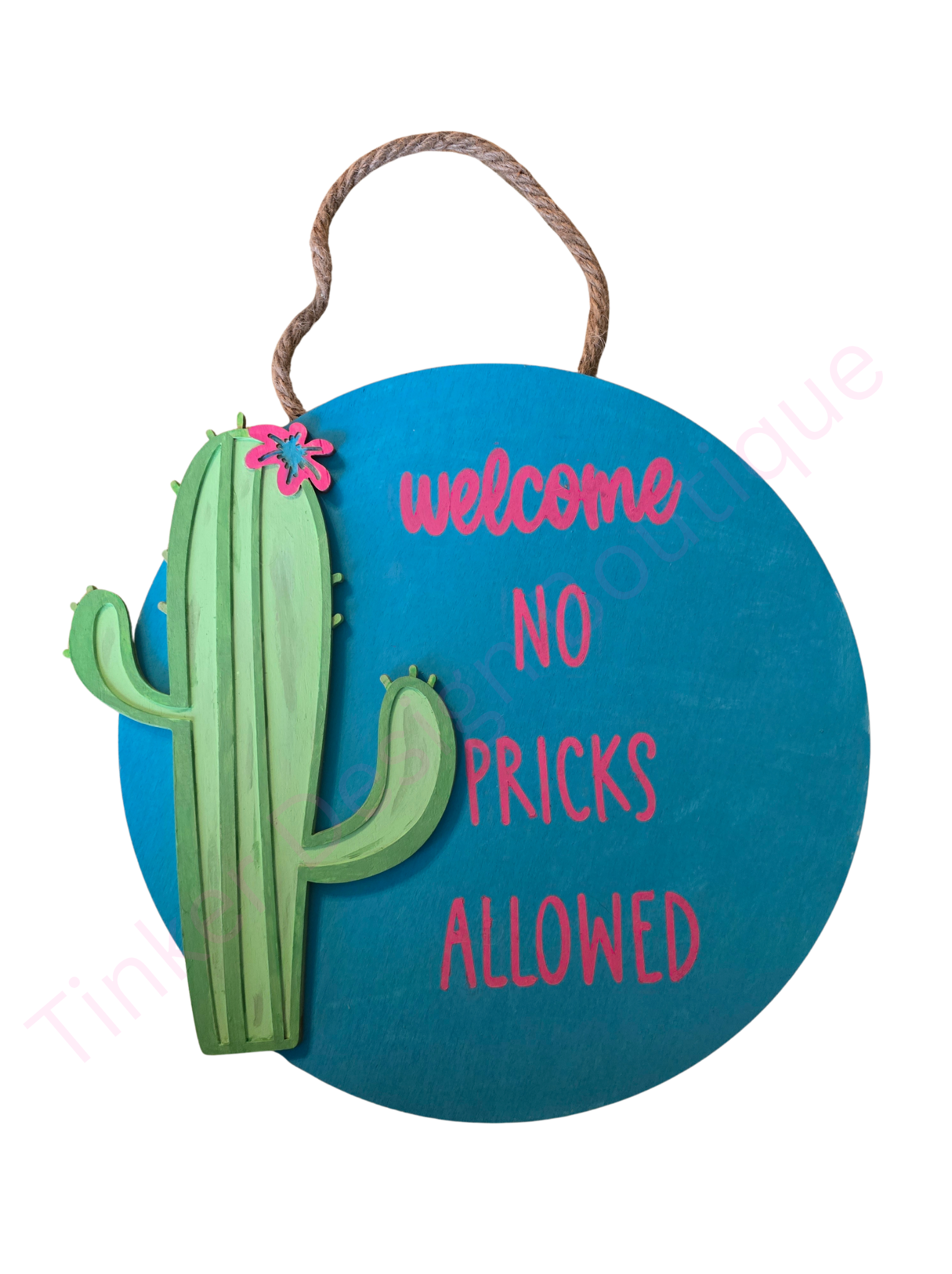 No Pricks Allowed Sign