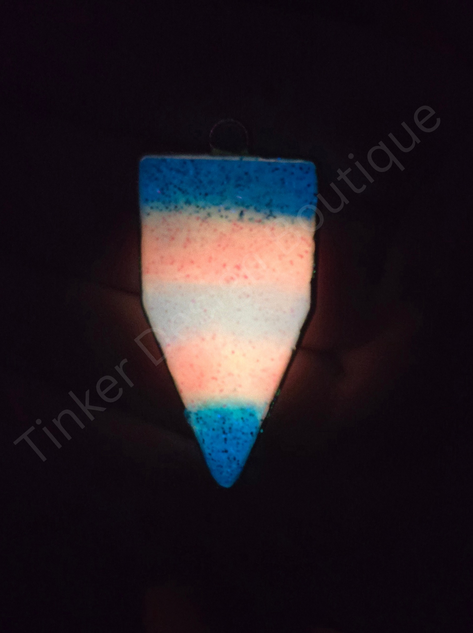 Trans pride glow necklace